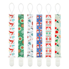 Babeine snowman pacifier clip keeps pacifier handy and clean.