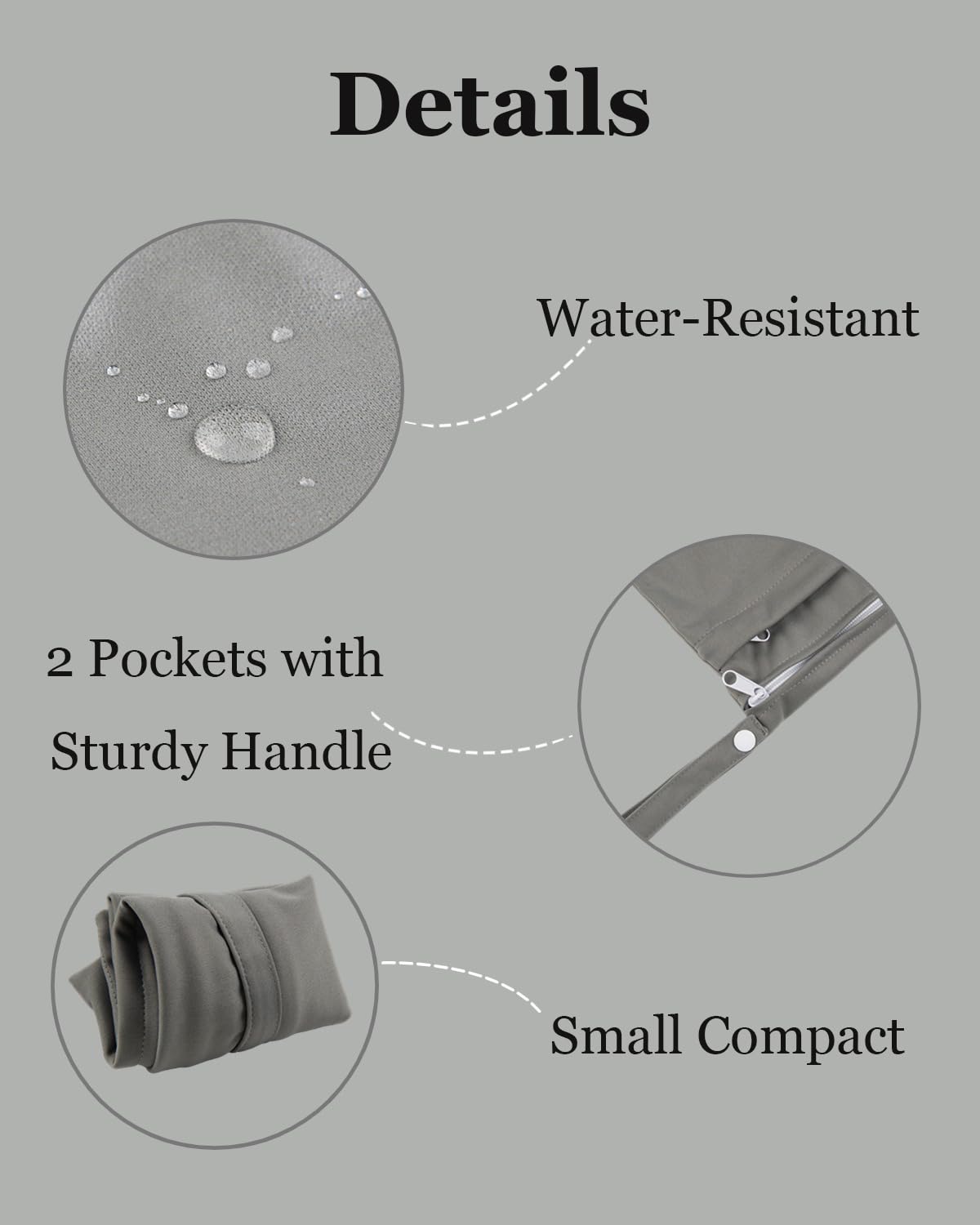 Babeine waterproof Wet Dry Bag shows durable material and secure zipper