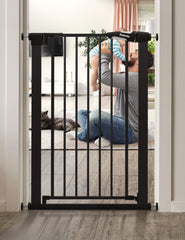 BABELIO 36-inch narrow gate at stairs provides reliable containment.
