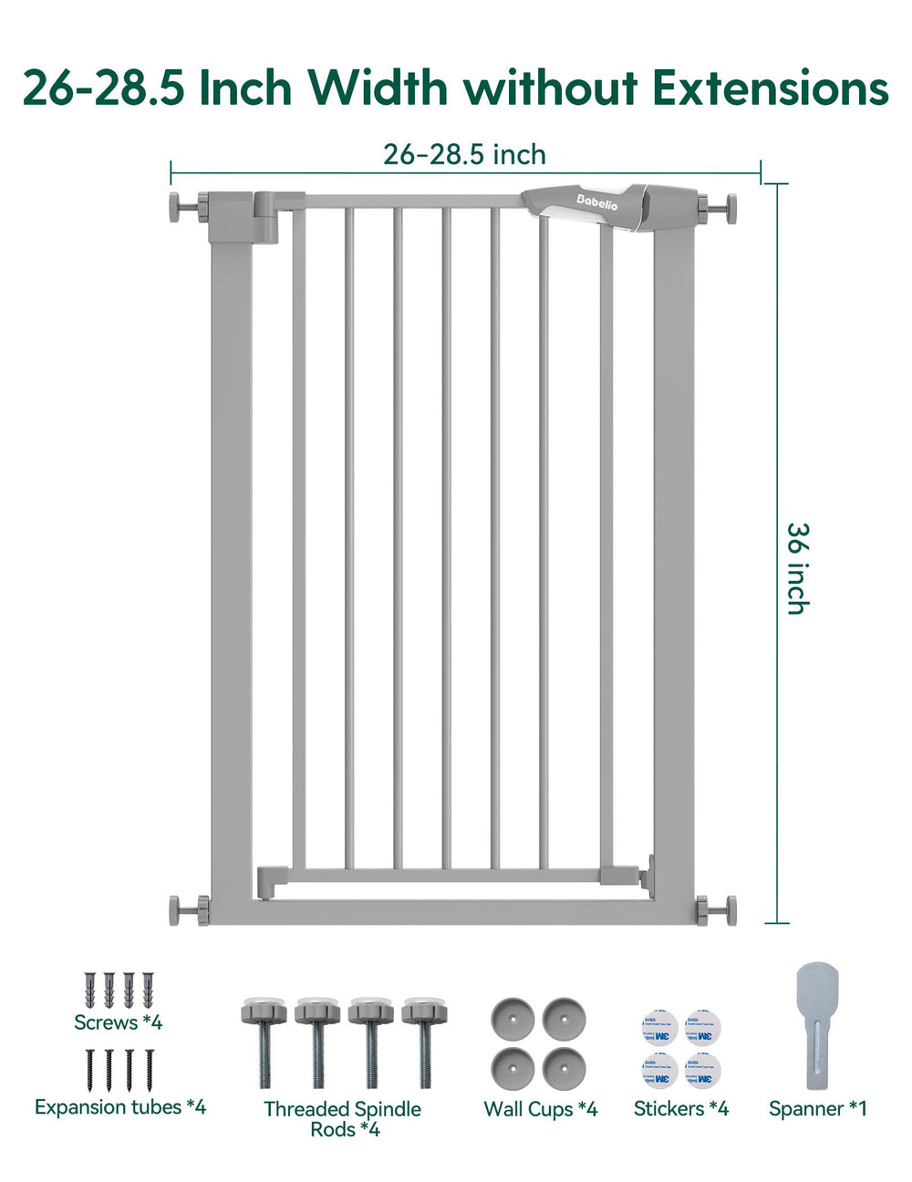 BABELIO 36-inch design provides added height for growing children