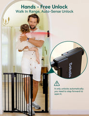 BABELIO adjustable-width gate demonstrates a versatile fit from 30.3 to 47.2 inches.