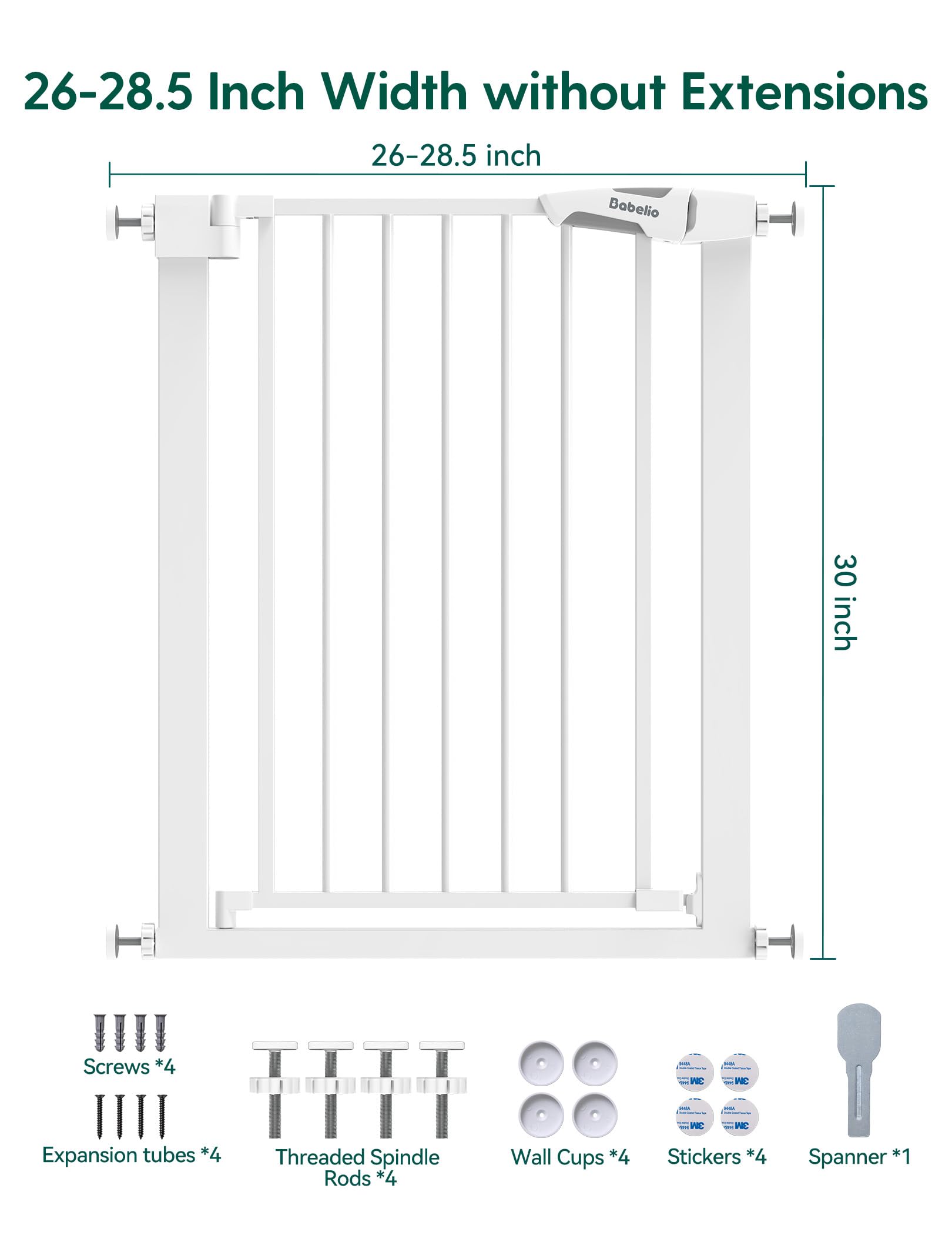 BABELIO auto close two way swing gate for easy access