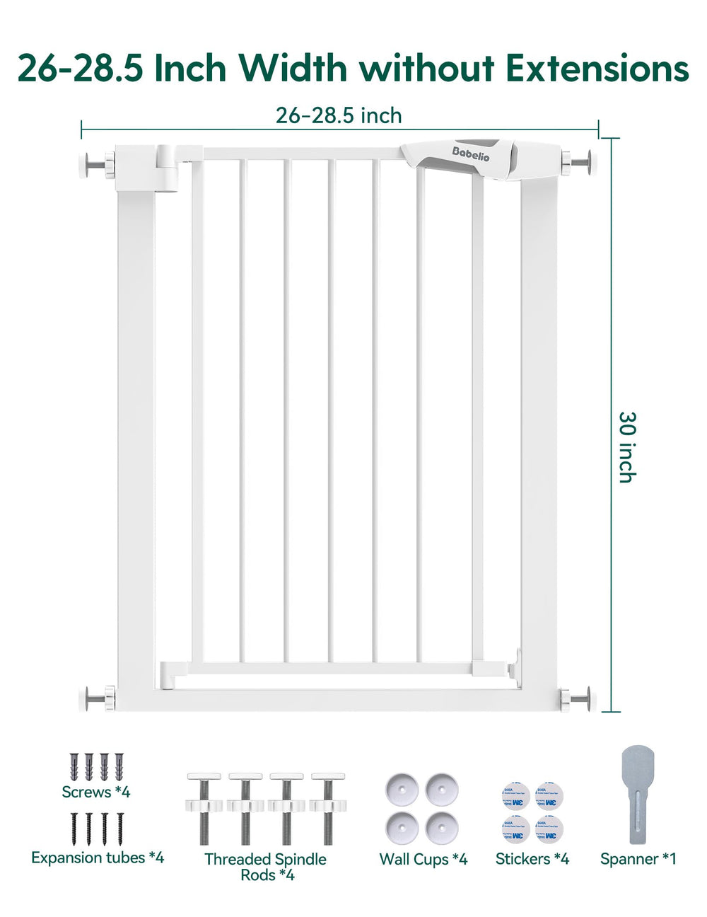 BABELIO auto close two way swing gate for easy access