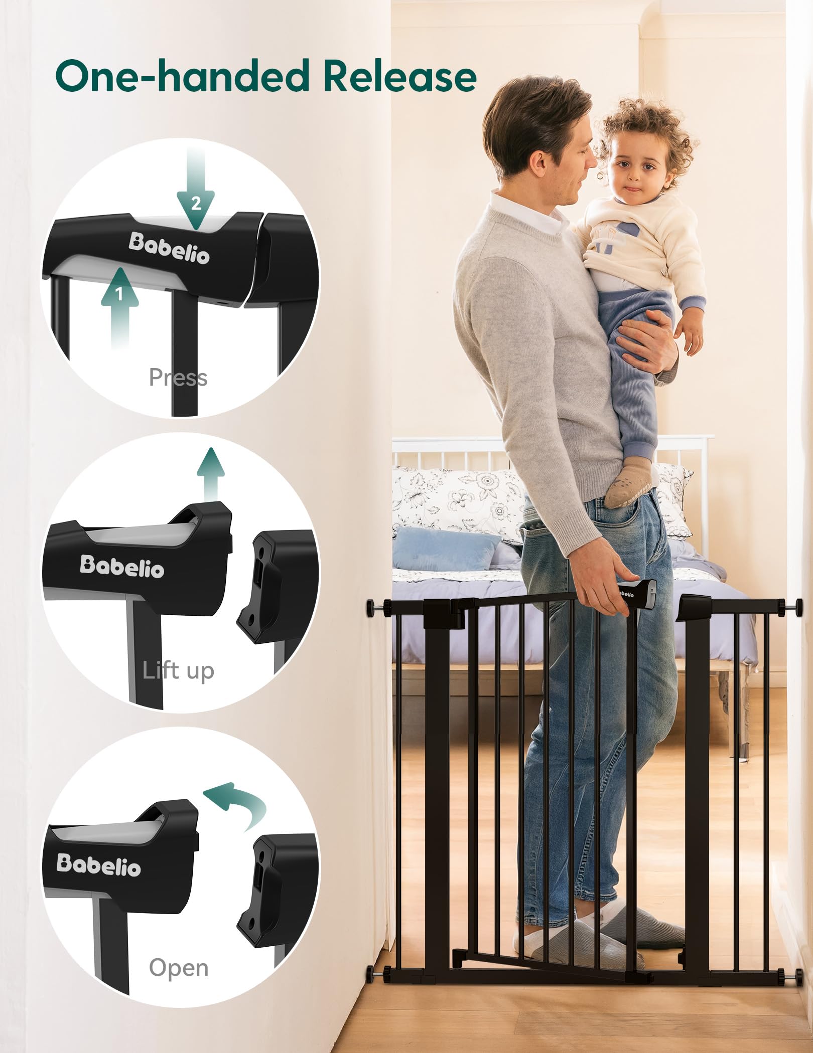 BABELIO Black frame blends with modern interiors.