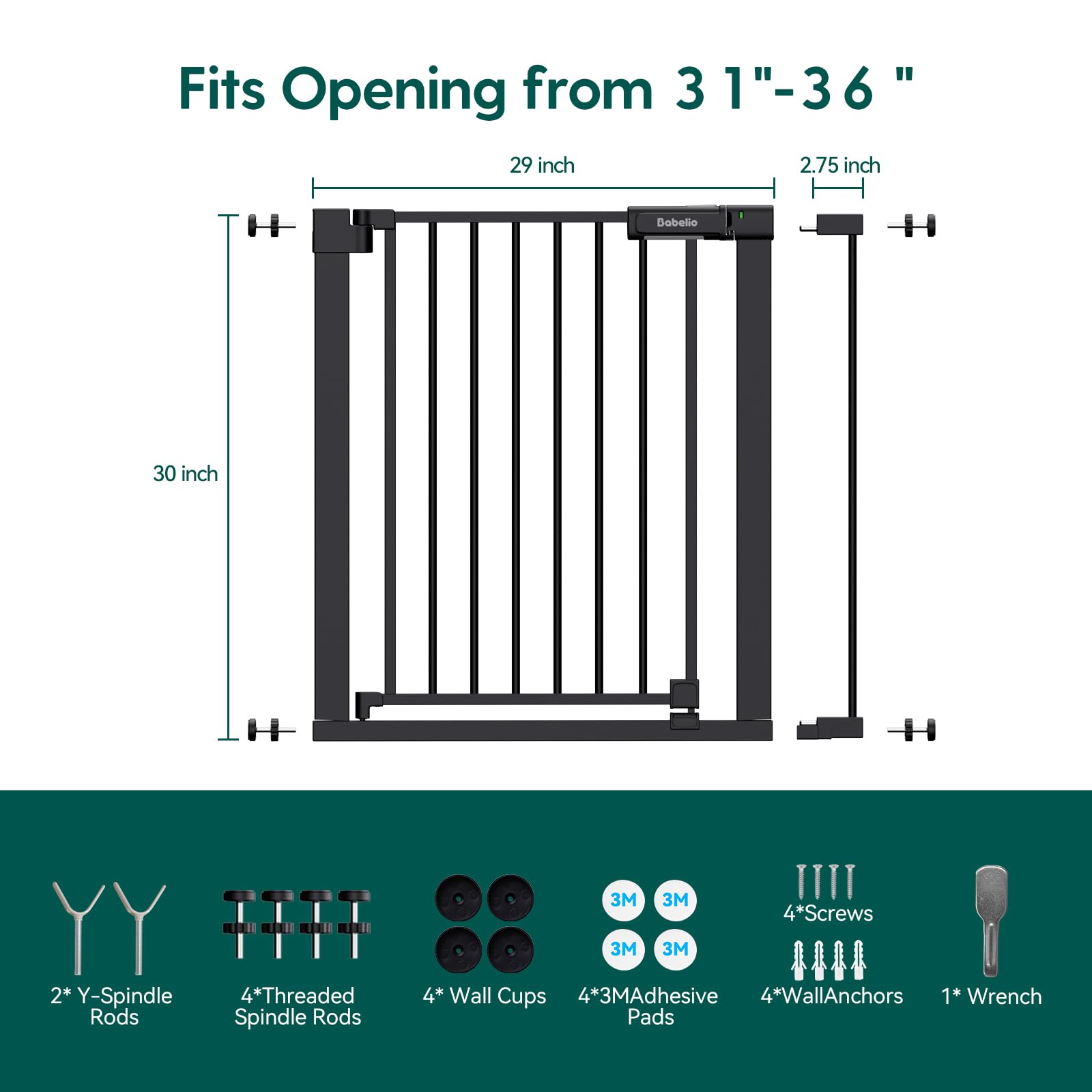 BABELIO durable steel finish built for families with kids and pets
