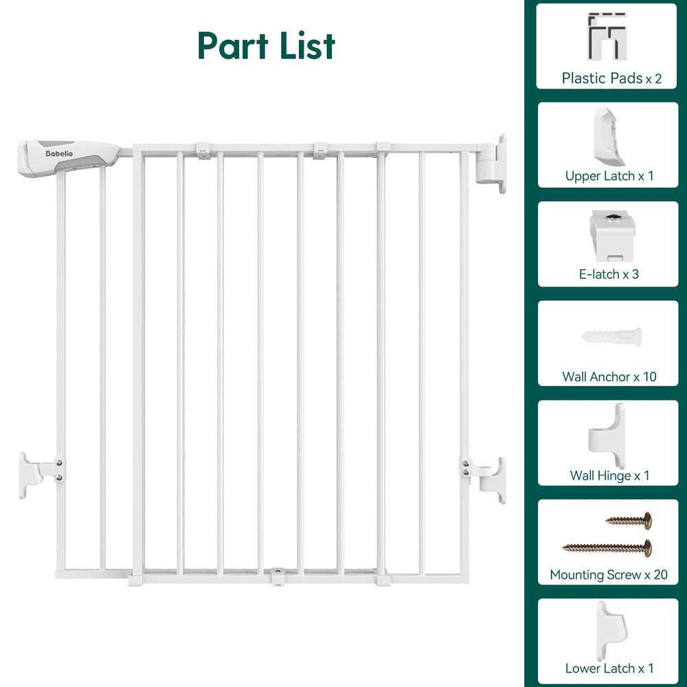 BABELIO Babelio Baby Gate durable all-steel construction resists pet roughhousing