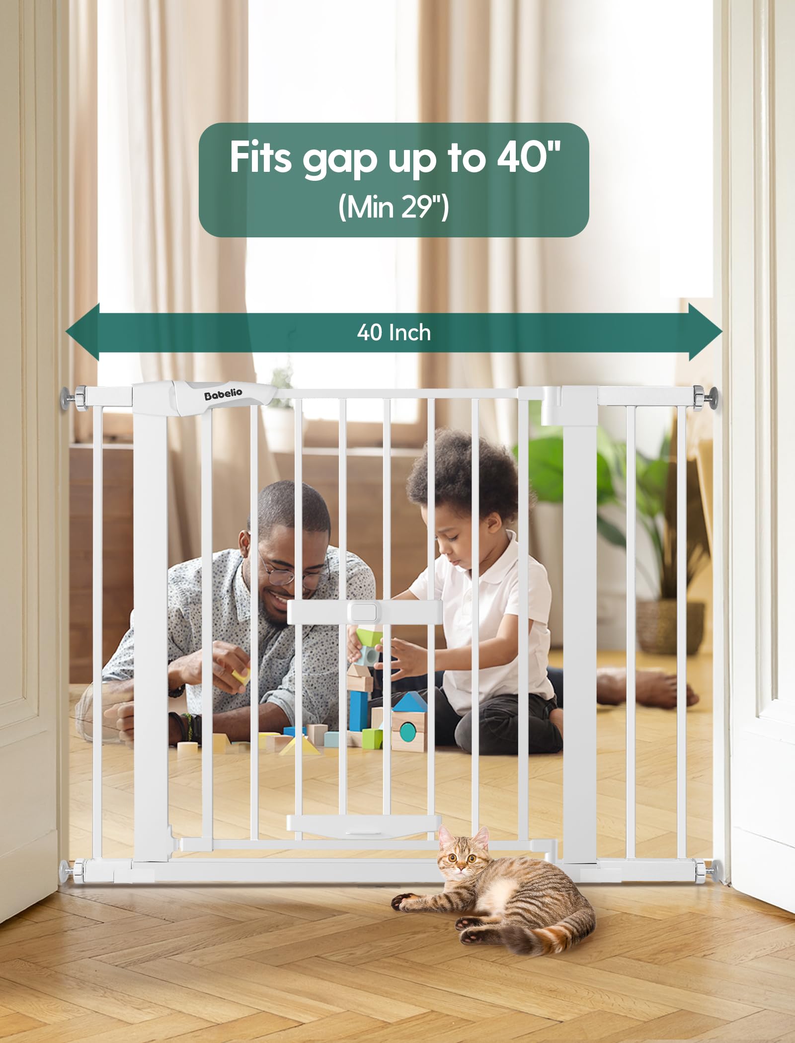 BABELIO easy install kit enables tool free setup without wall damage.