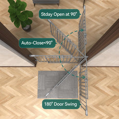 BABELIO hardware-mounted gate for sturdy installation