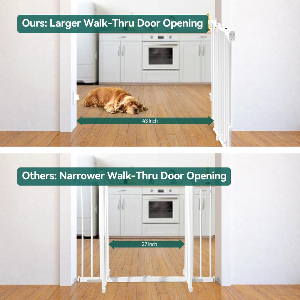 BABELIO Babelio Baby Gate one-handed operation enables quick passage when carrying items