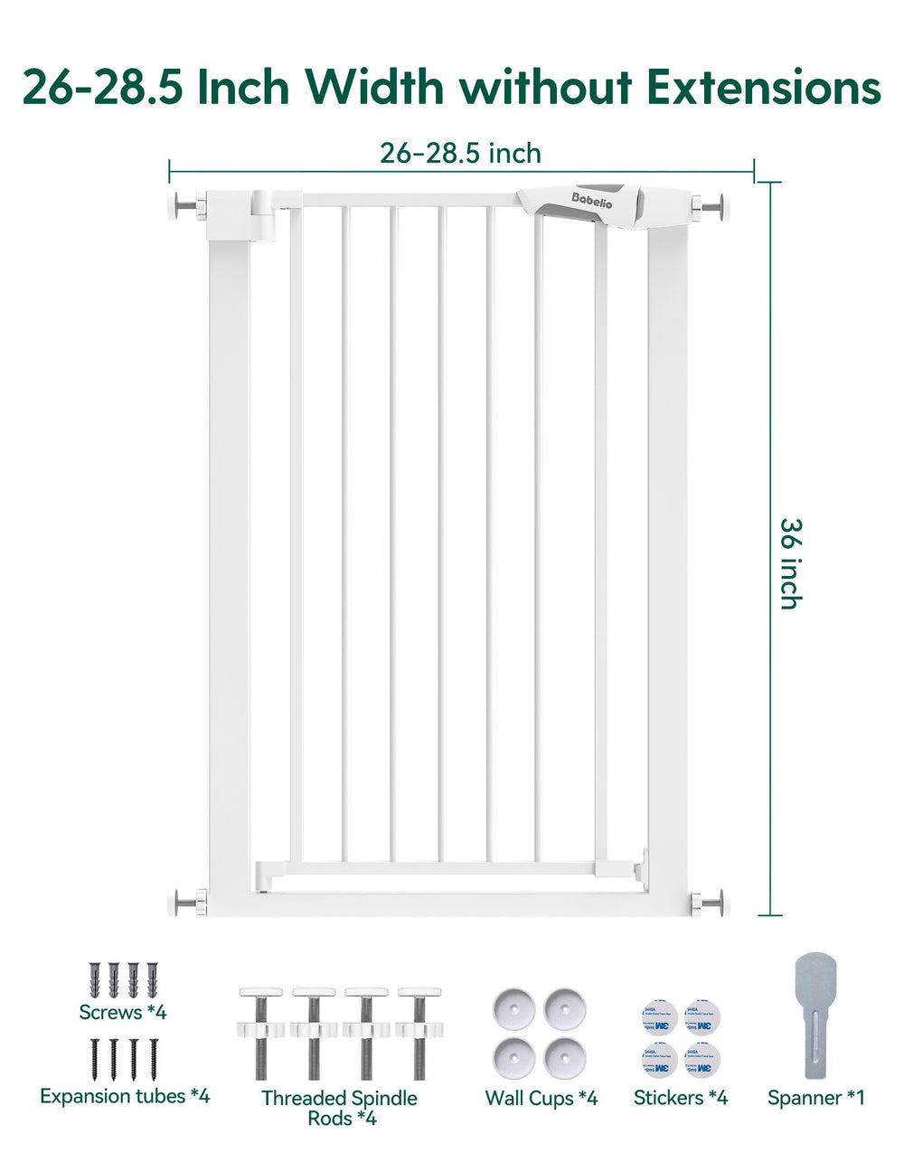 BABELIO pressure-hardware mounting for secure, flexible installation.