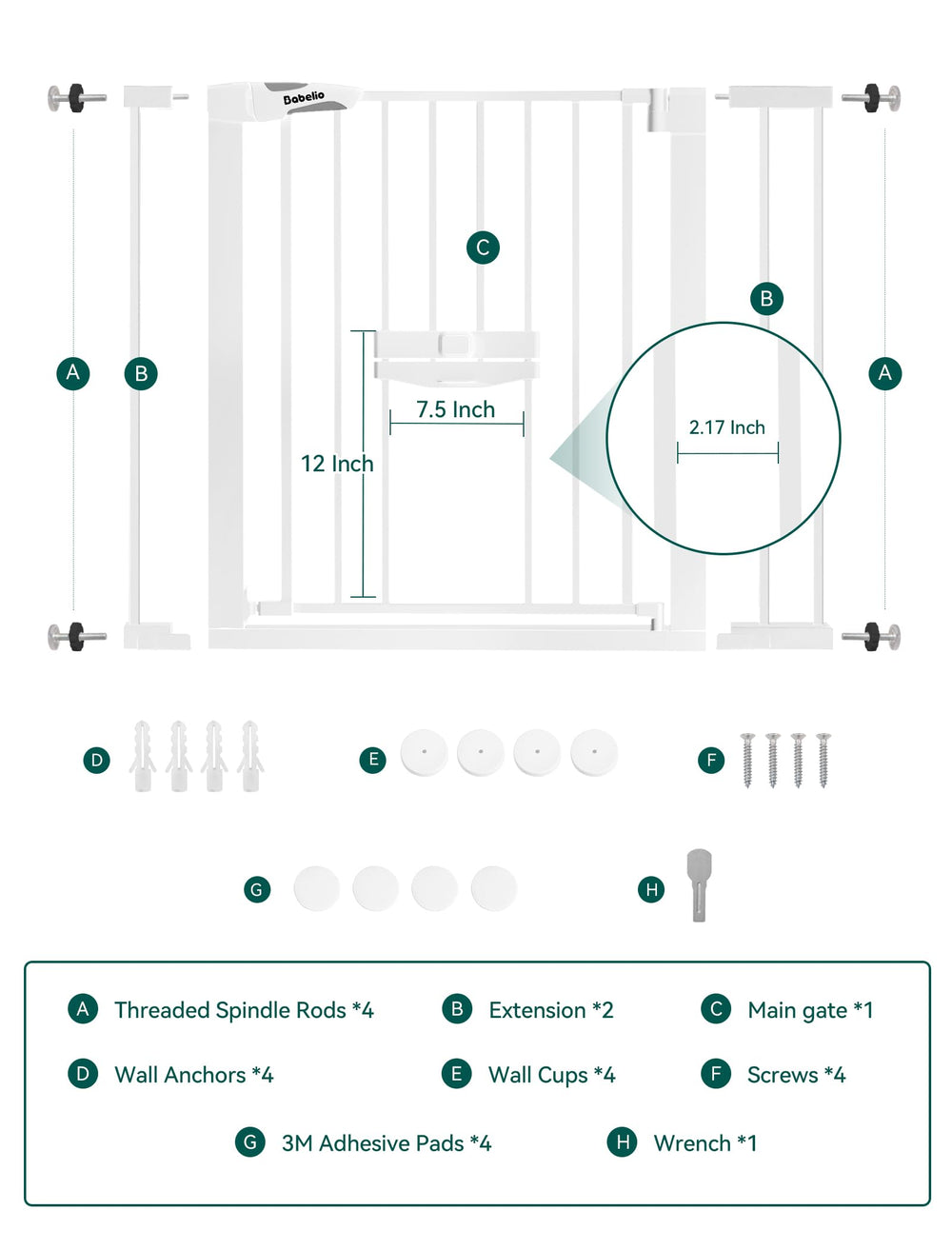 BABELIO steel construction provides sturdy safety for households with pets and kids.