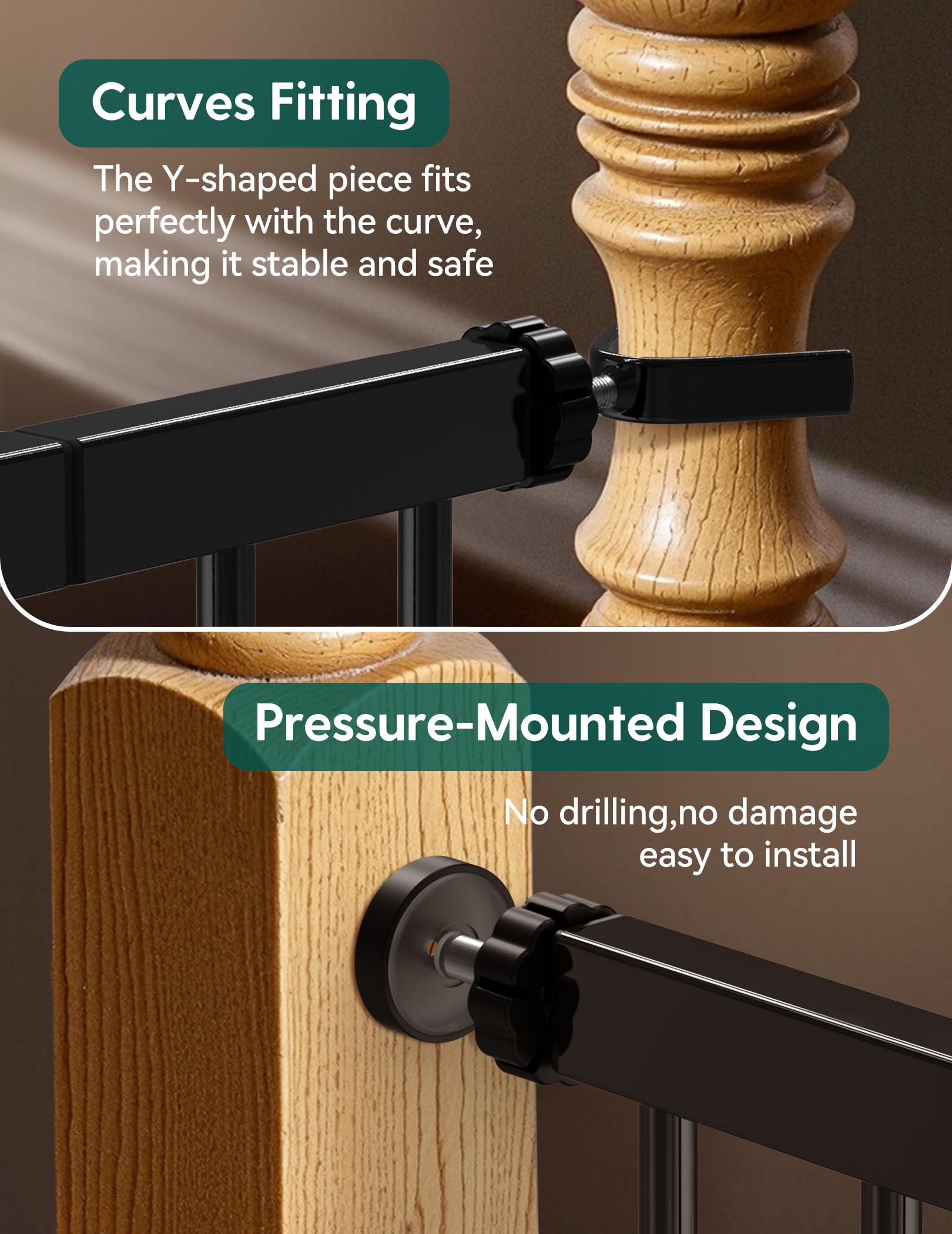 BABELIO Pressure-mounted design requires no drilling.
