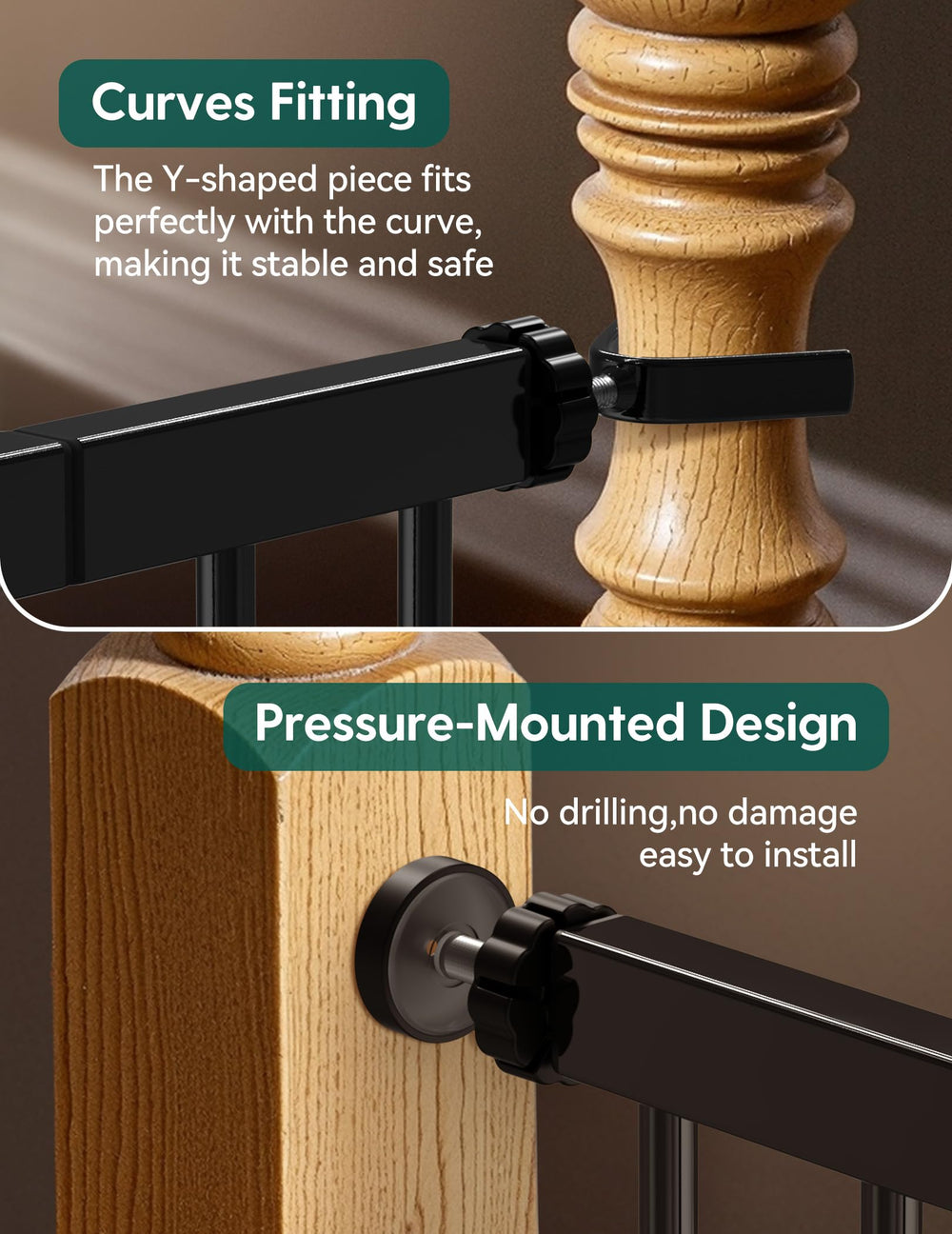 BABELIO Pressure-mounted design requires no drilling.