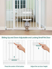 BABELIO width adjustable gate from 29 to 40 inches for various openings.