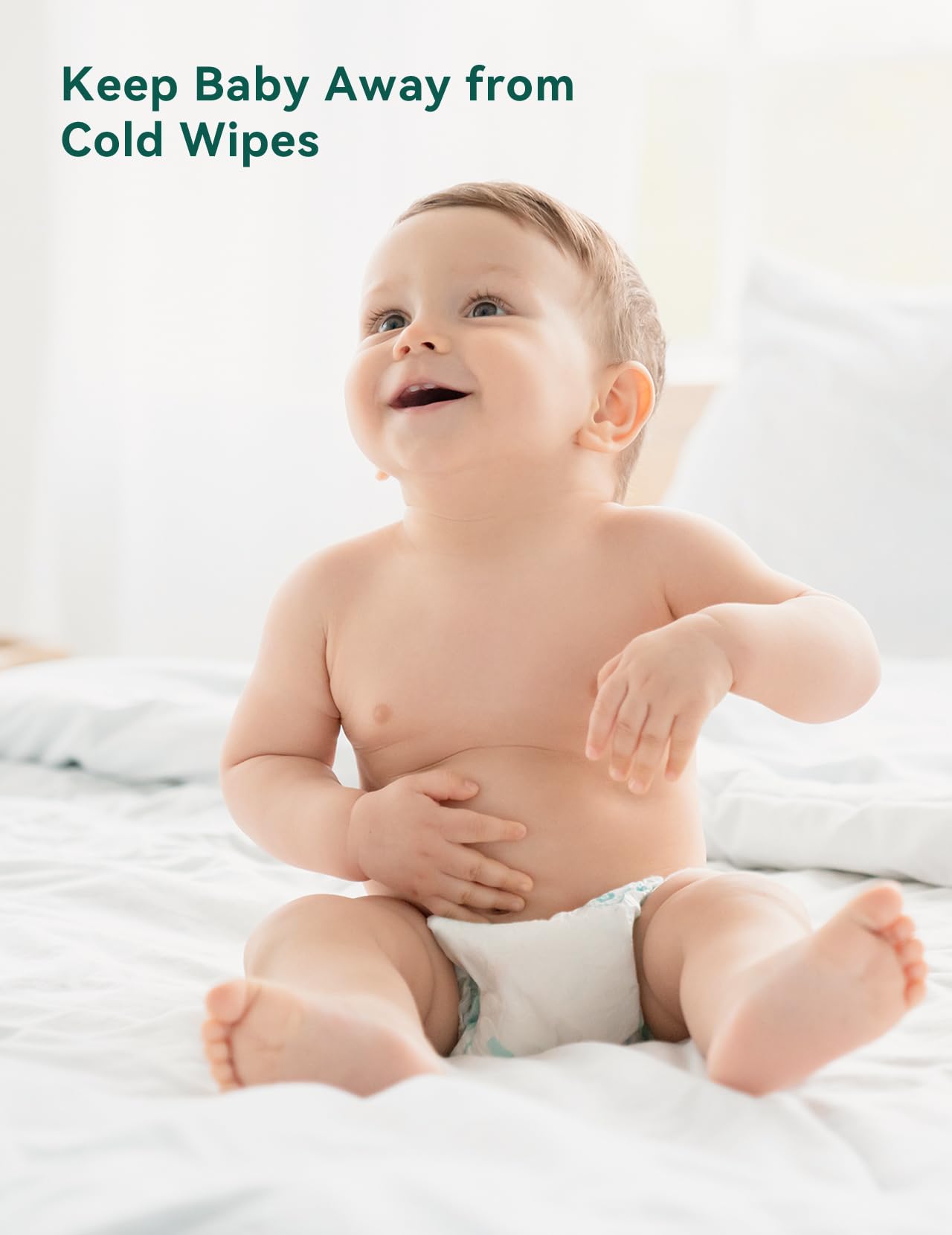 BABELIO large capacity holds up to eighty wipes for fewer refills.