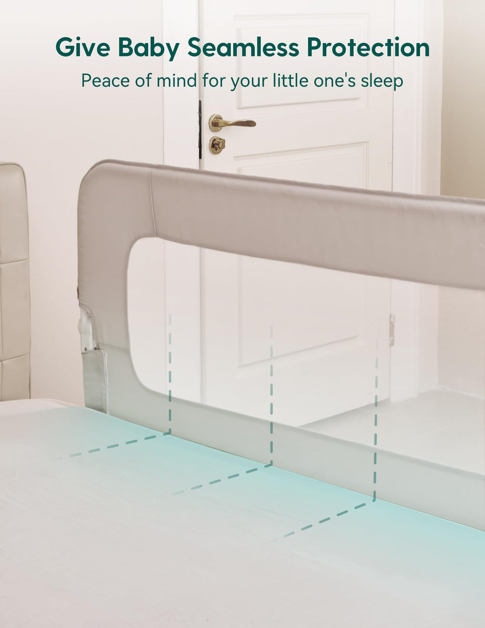 BABELIO breathable mesh panel helps you monitor baby during the night.