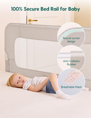 BABELIO folding guard rail folds compactly for space-saving storage.