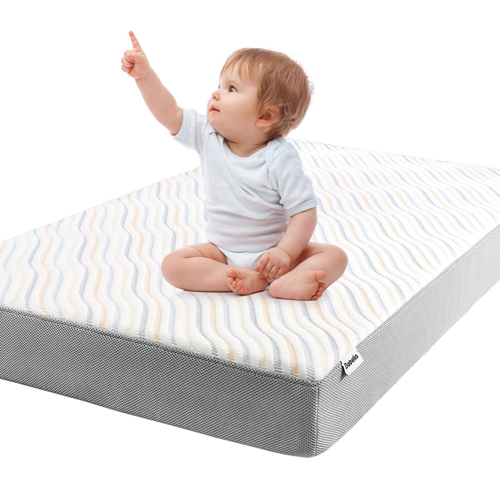 BABELIO Biobased crib mattress with infant firm side for solid early sleep