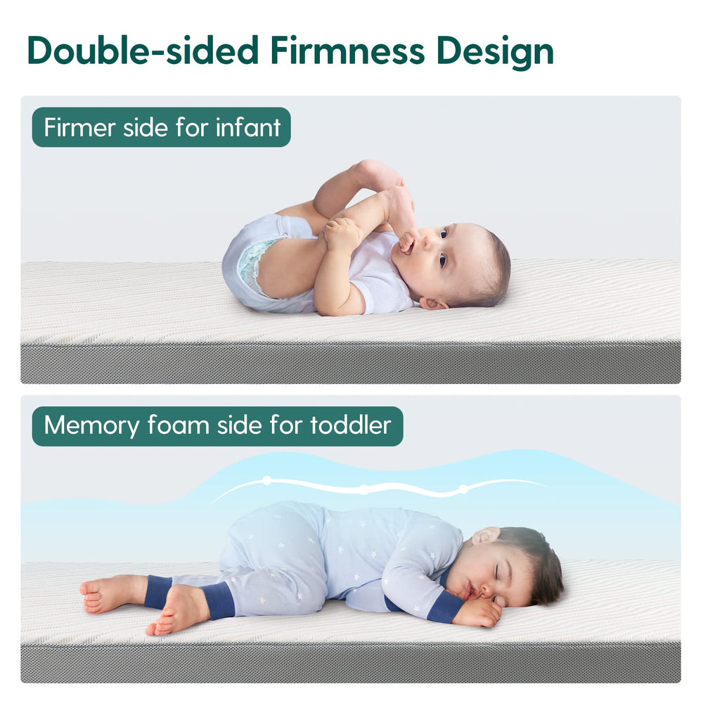 BABELIO crib mattress cover with side mesh for breathable surface