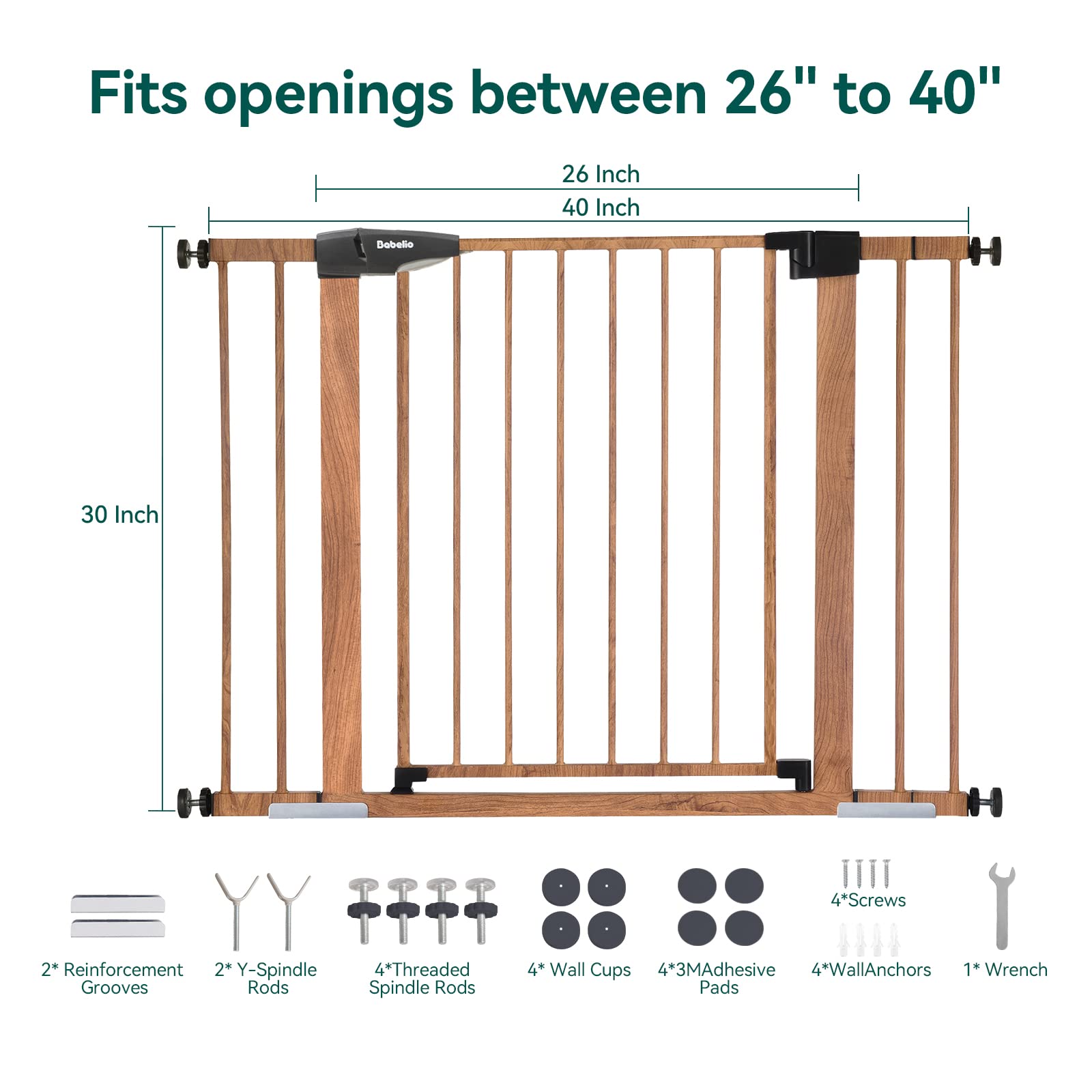 BABELIO quick-removal design stores gate easily when not in use
