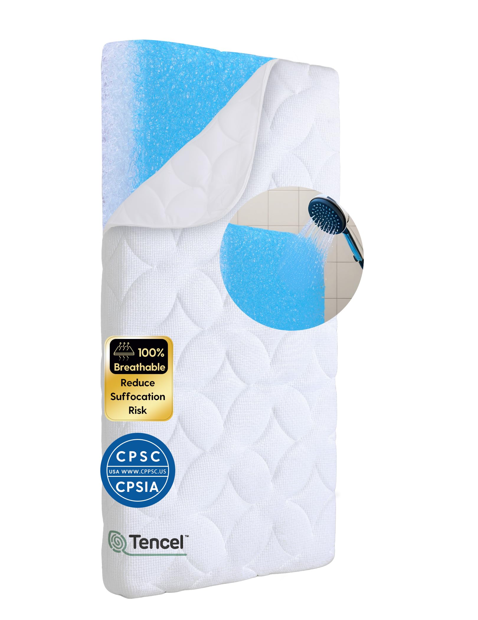 BABELIO crib mattress with air core for 360-degree airflow and cooling
