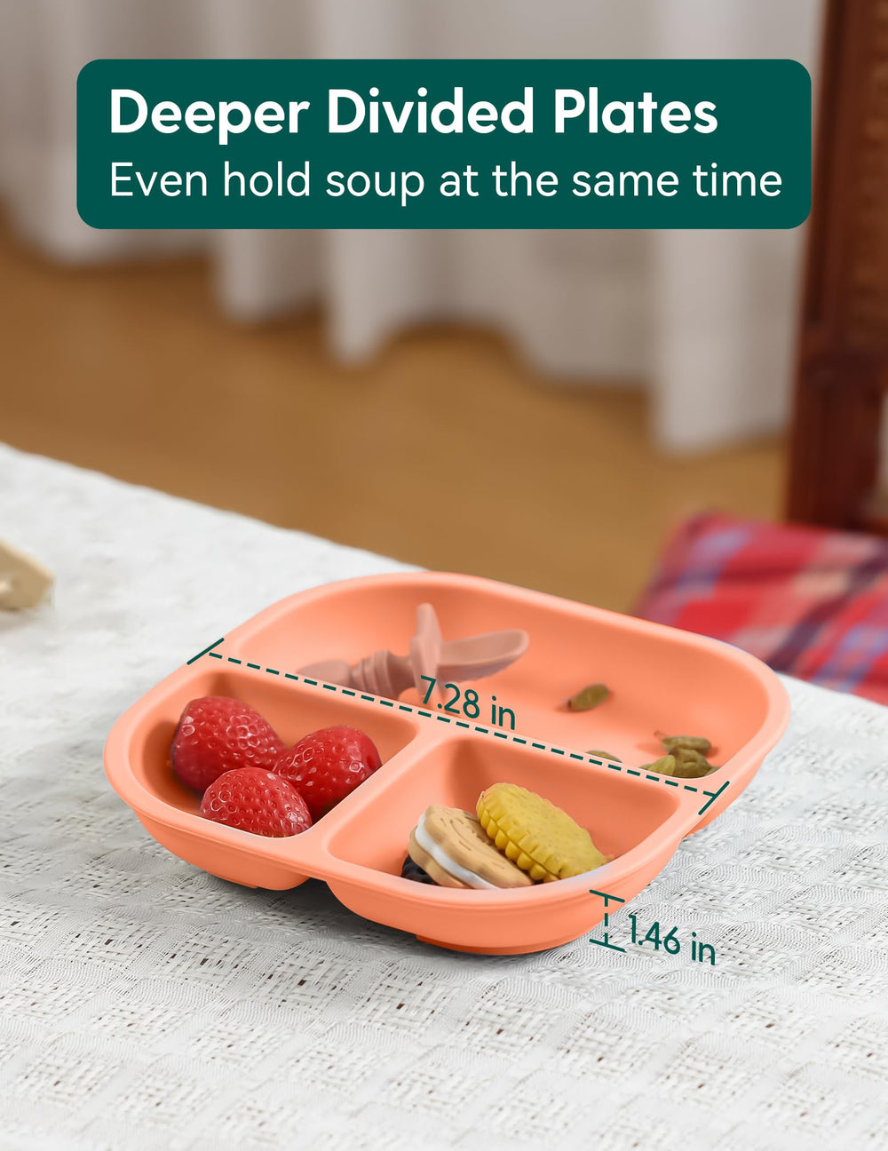 BABELIO dishwasher-safe plate cleans up fast after family meals
