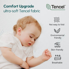 BABELIO dual-sided crib mattress for infants and toddlers offers adaptable support.