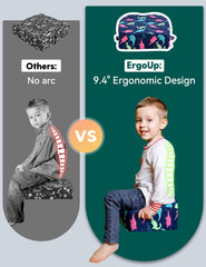 BABELIO booster seat side view highlights height increase for toddler meals.