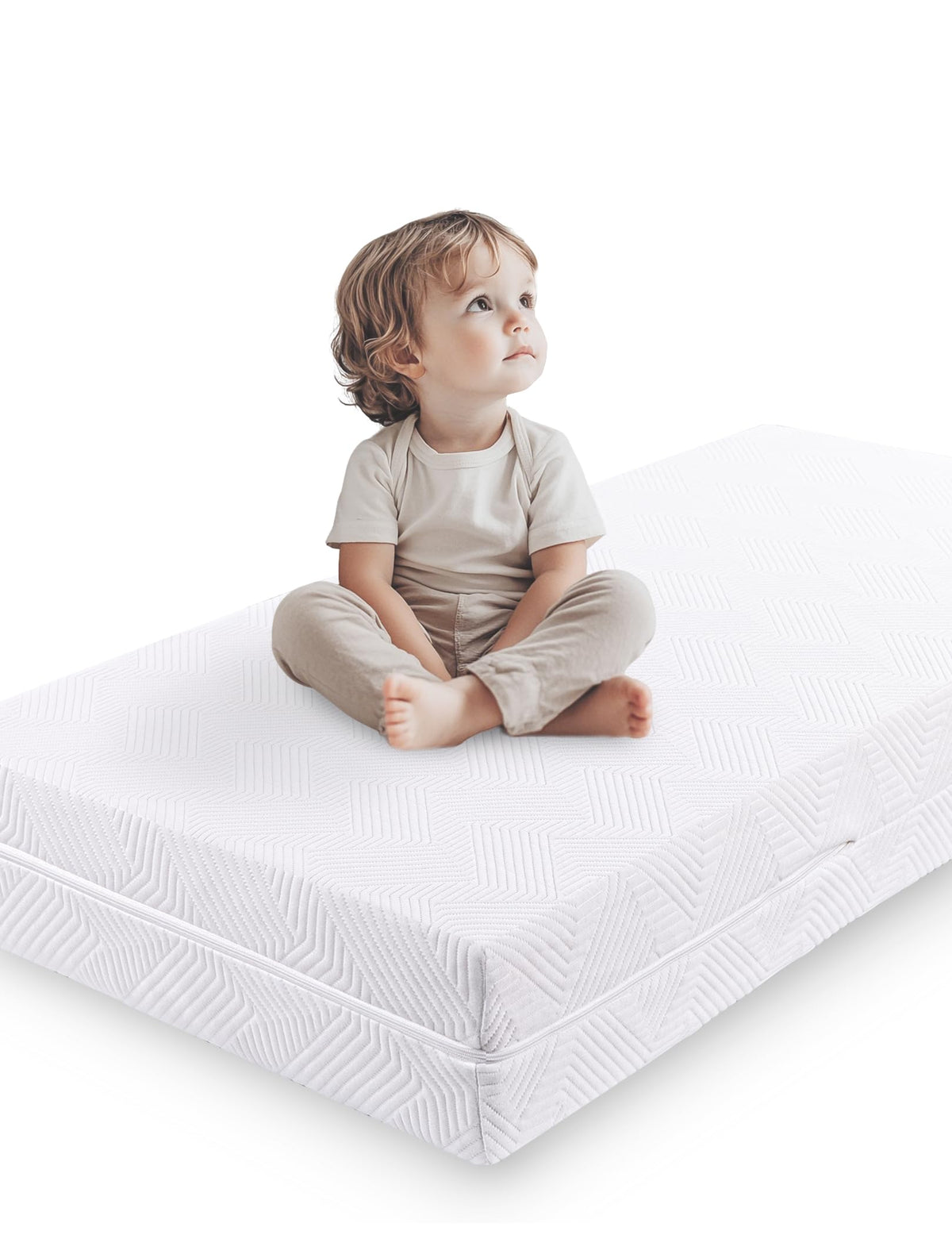 BABELIO ergonomic zoning crib mattress demonstrates 3-zone support for balanced comfort