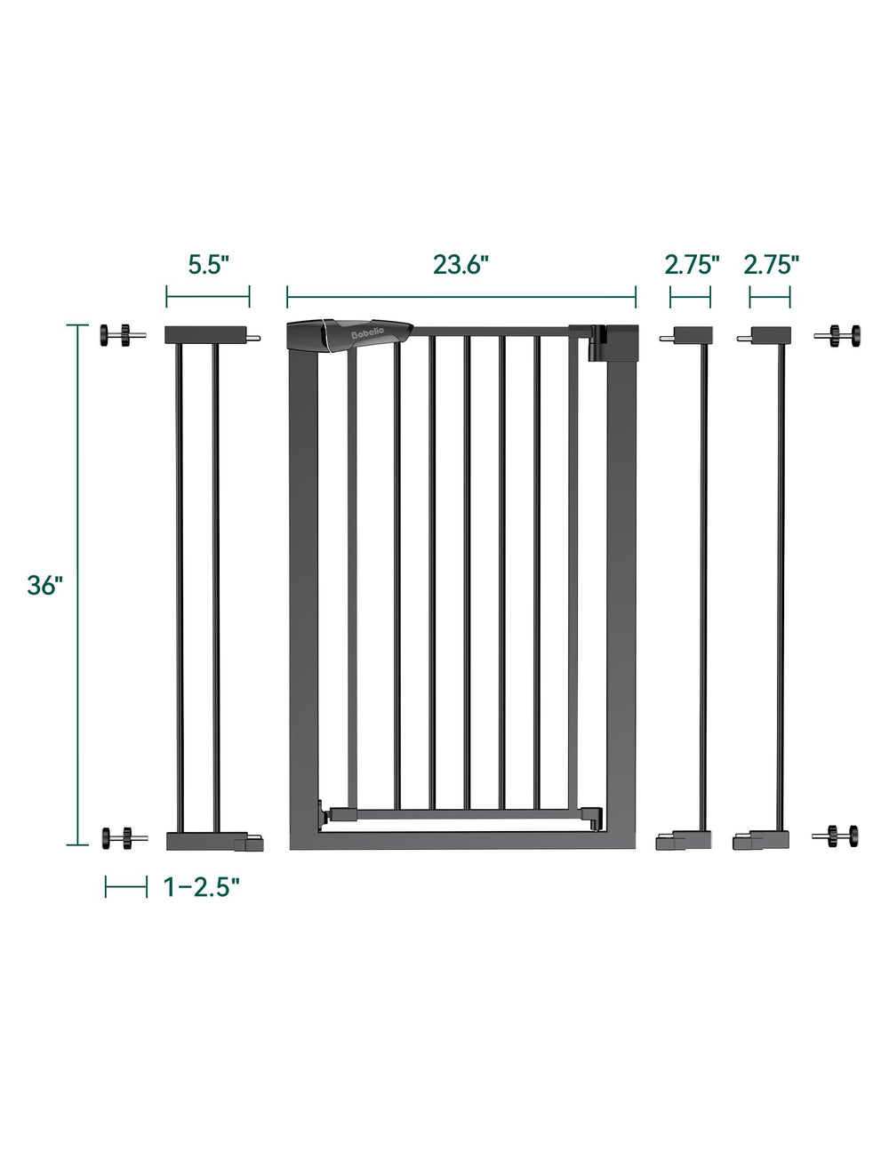 BABELIO extension kit pieces added to reach wider openings.