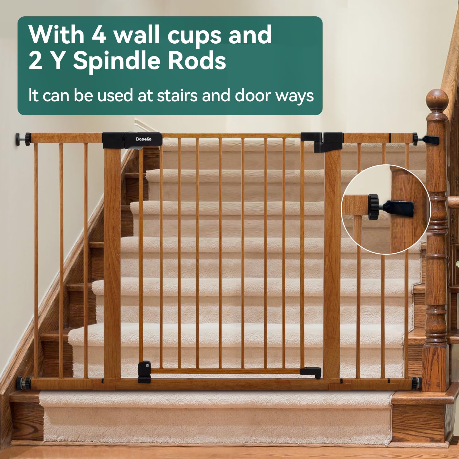 BABELIO extension kits included to customize gate width