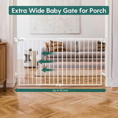 BABELIO wide walk-through gate in doorway facilitates easy access