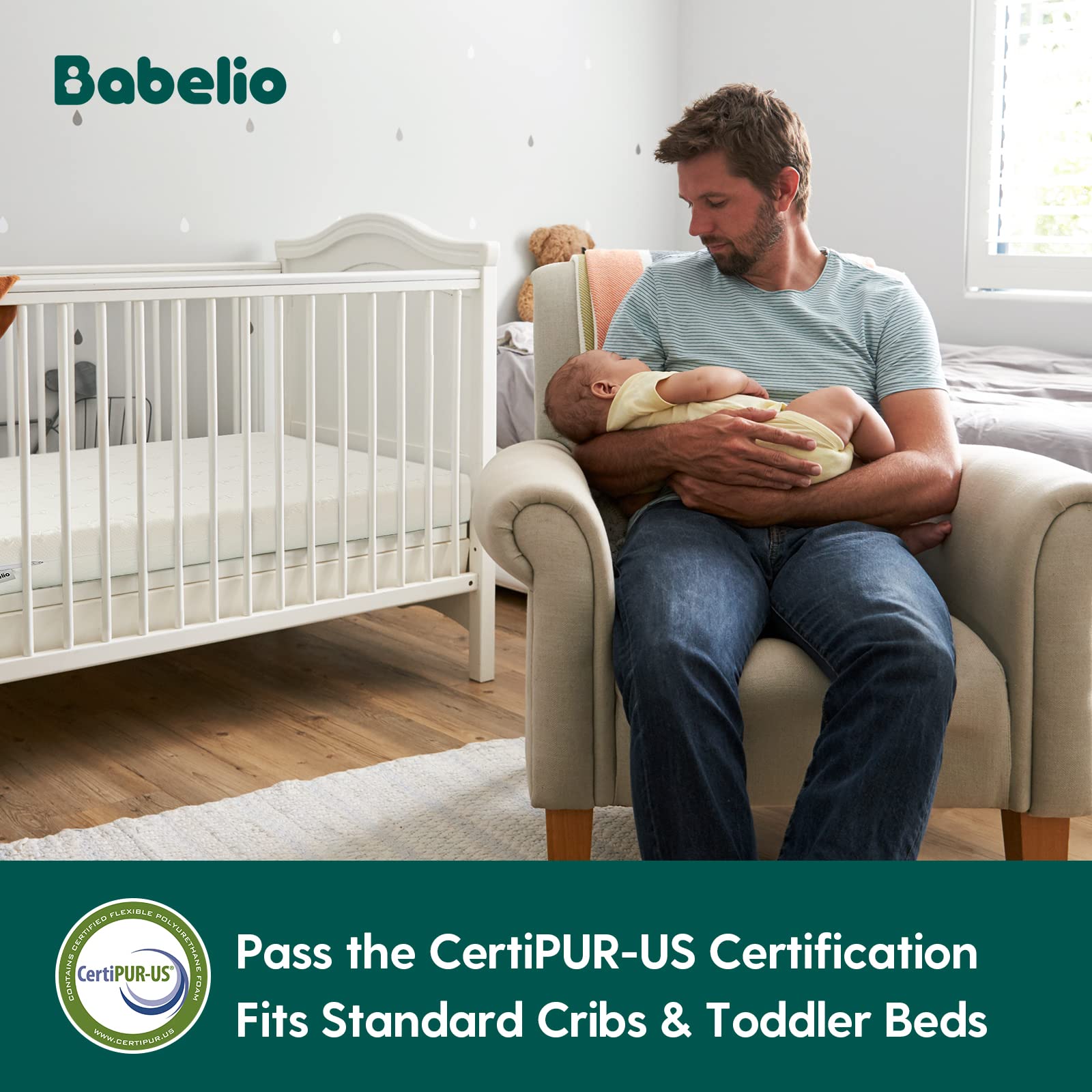BABELIO fiberglass-free design and tested flammability for safety assurance