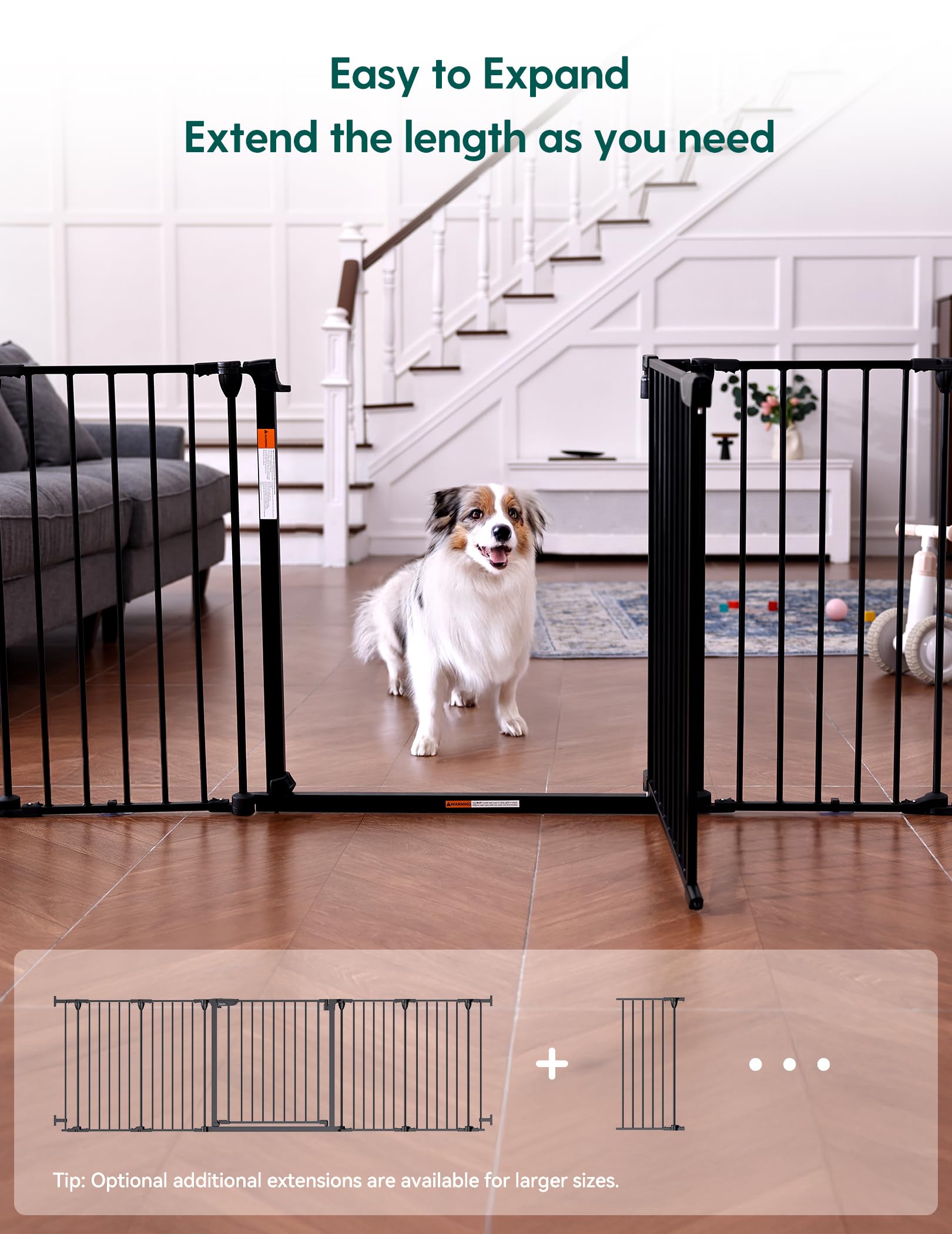 BABELIO keeps stairs and fireplaces out of reach for kids.
