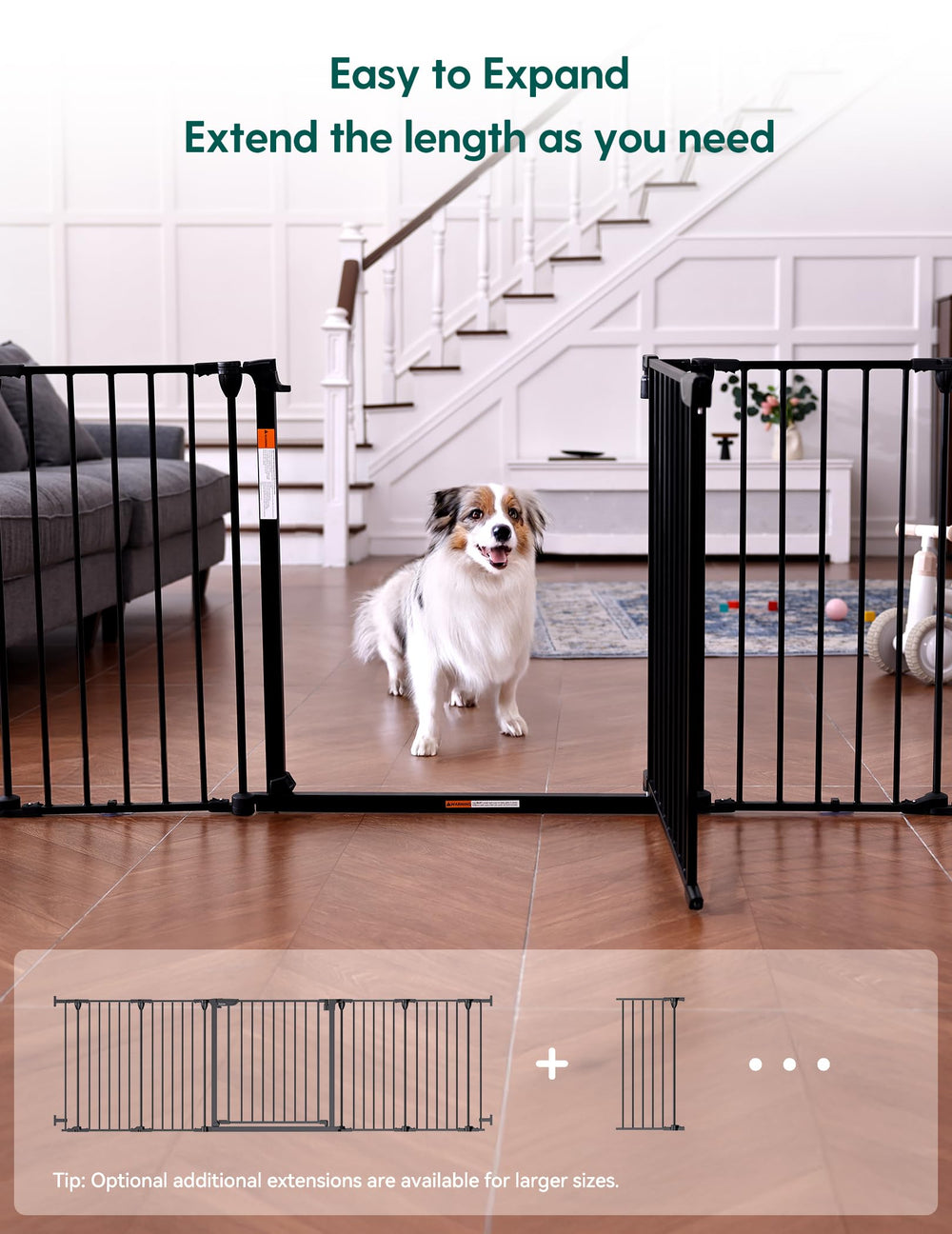 BABELIO keeps stairs and fireplaces out of reach for kids.