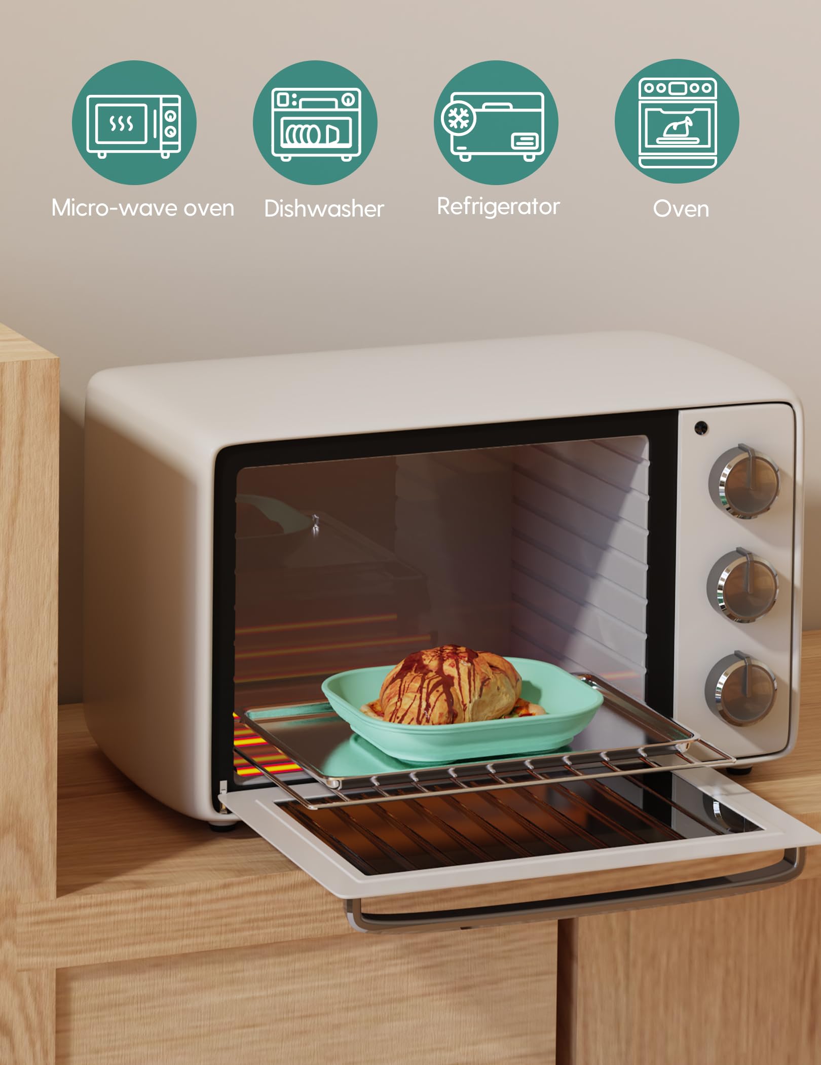 BABELIO four suction cups keep plates firmly in place during meals.