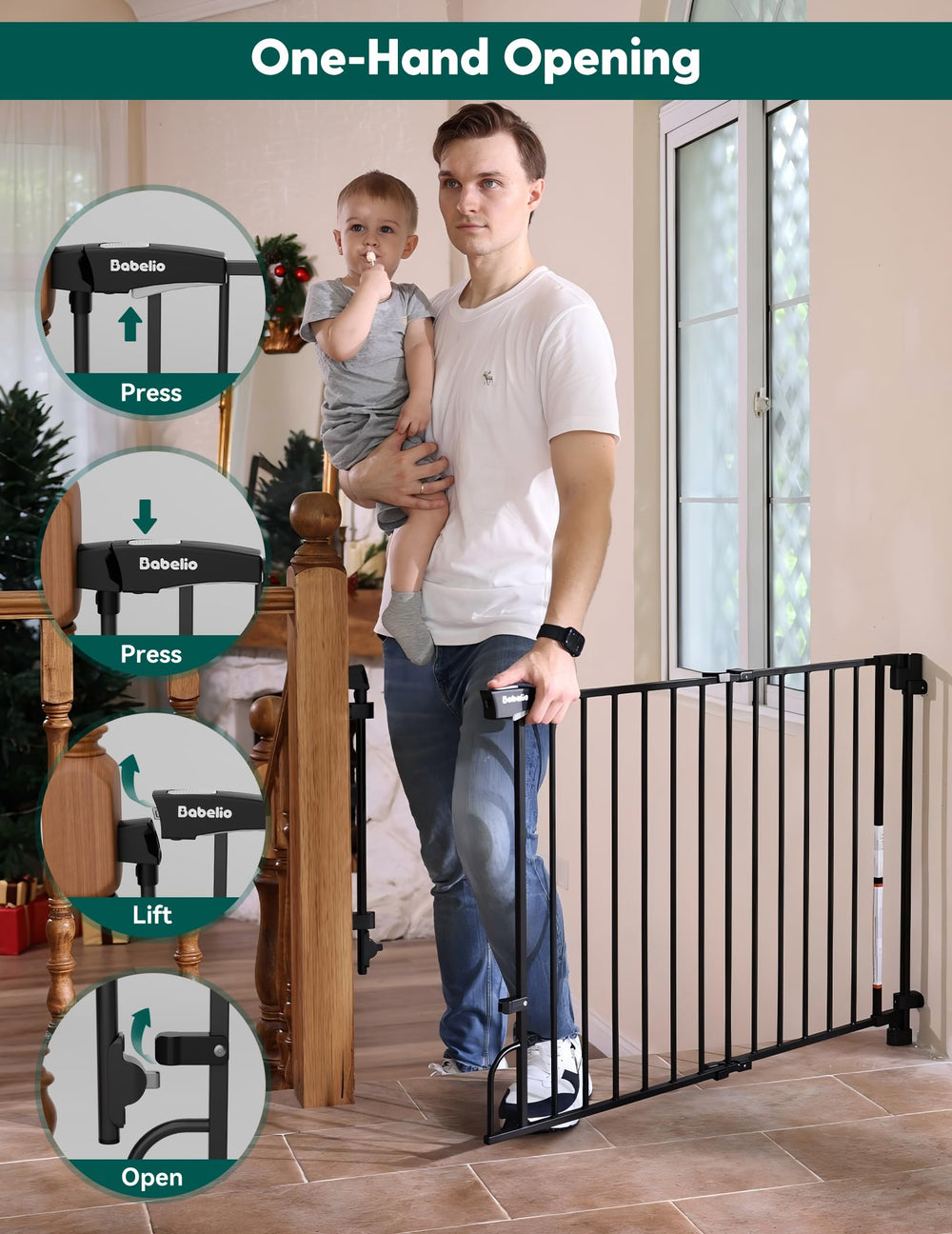 Babelio hardware-mounted installation on stairs provides sturdy fit