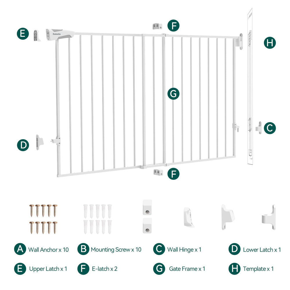 BABELIO hardware-mounted gate installed on stairs for stability