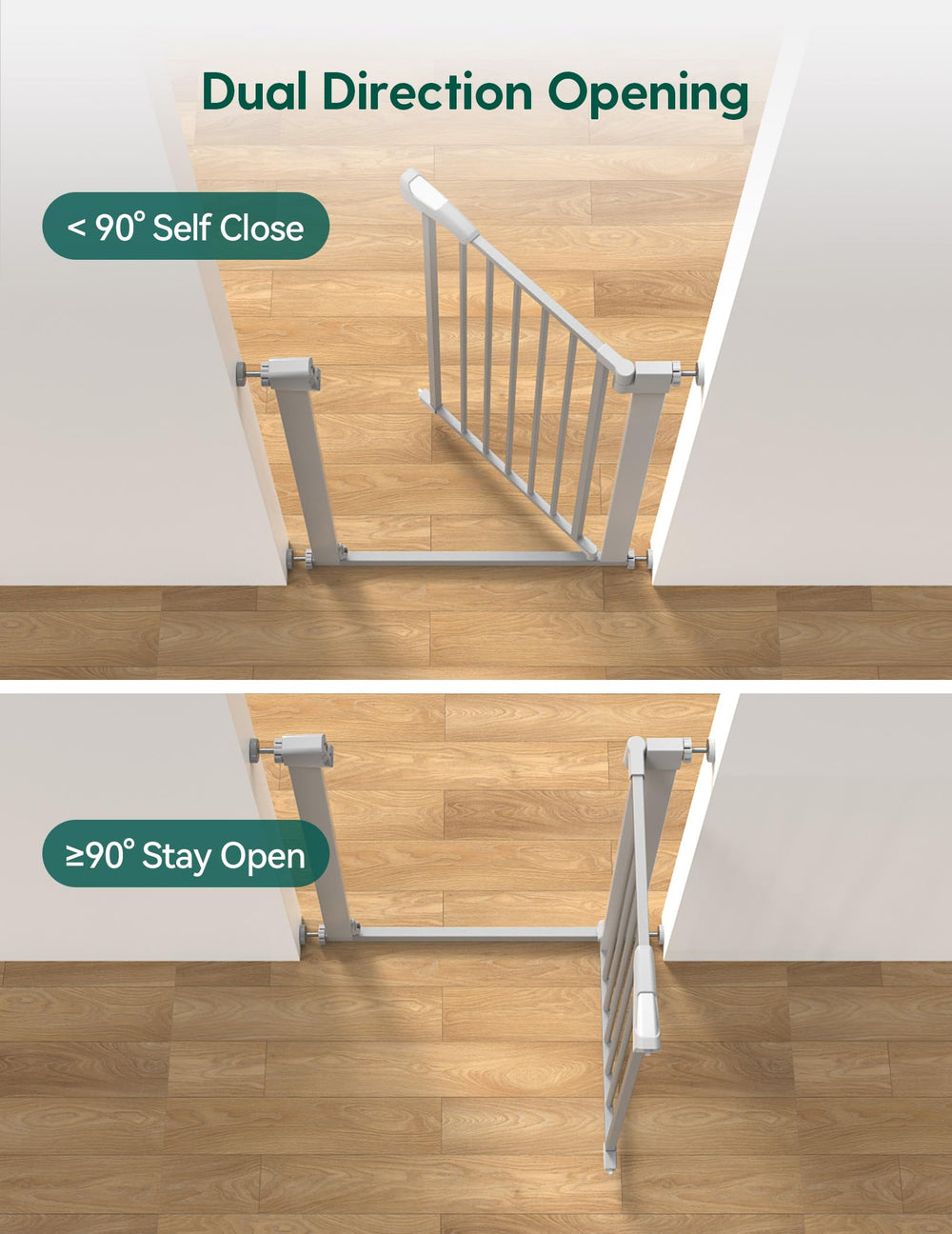 BABELIO hold-open option ensures easy passage during chores