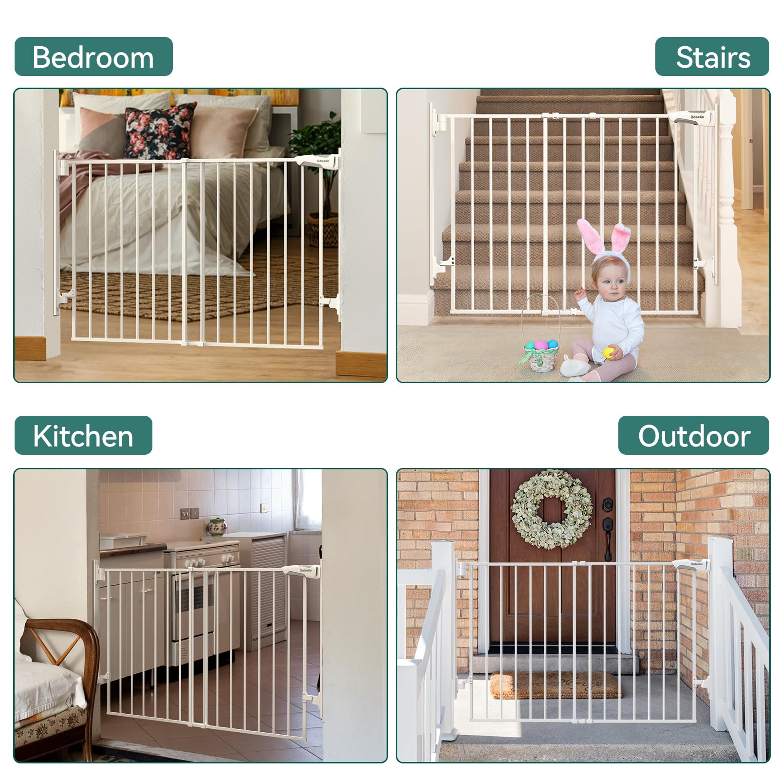 BABELIO large walk-through doorway offers easy access for adults and pets.