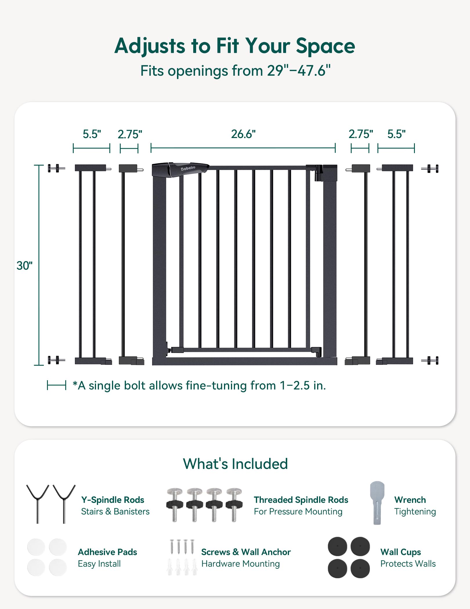 BABELIO PressGuard P7 walk-through gate enables easy, hands-free passage.