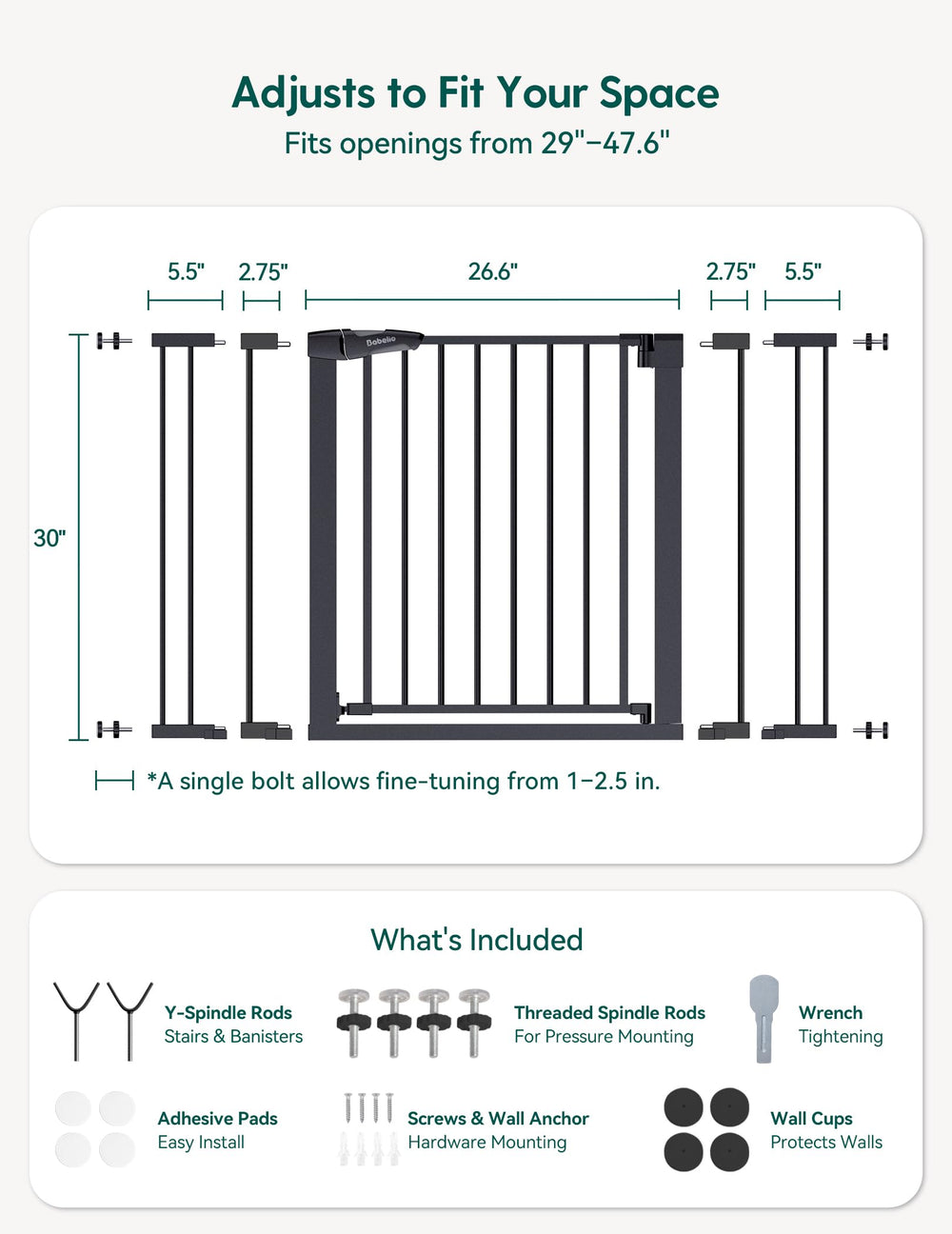 BABELIO PressGuard P7 walk-through gate enables easy, hands-free passage.