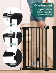 BABELIO two-way swing gate for easy passage from either side.
