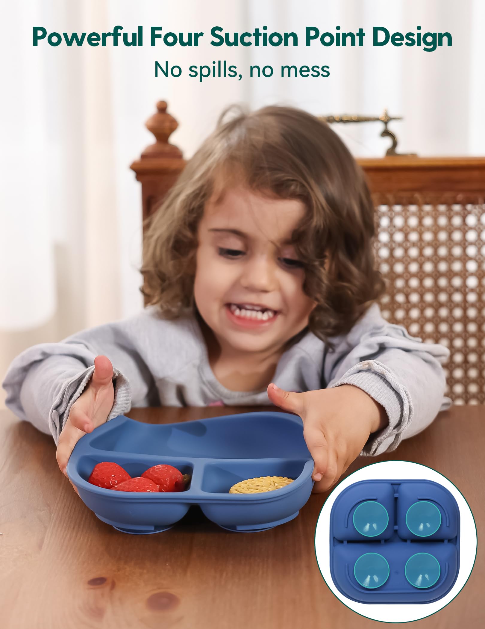 BABELIO oven-safe silicone plate is versatile for reheating meals.