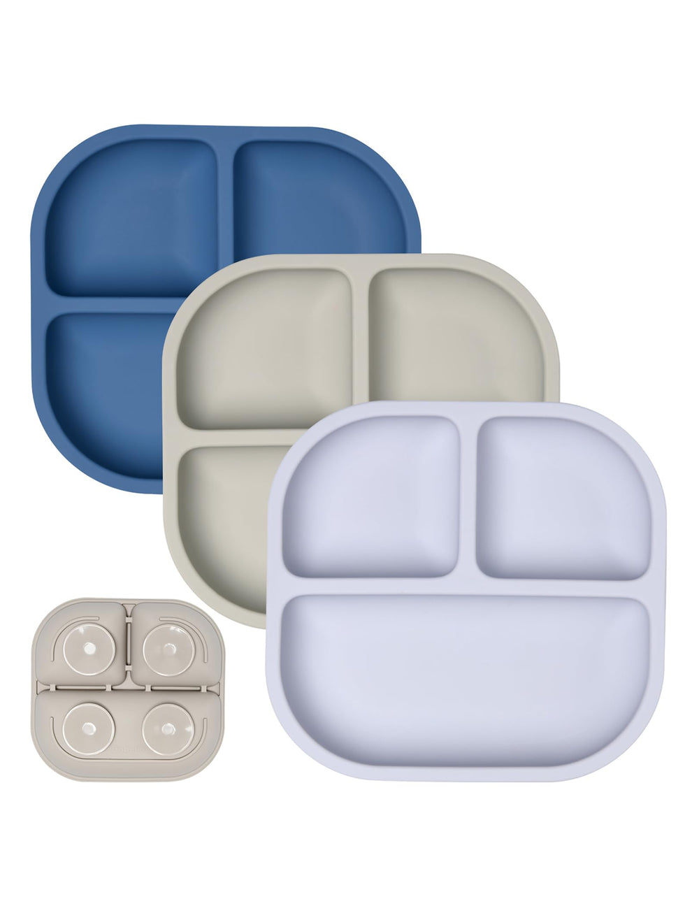BABELIO powerful suction plate on a tray helps keep meals mess-free