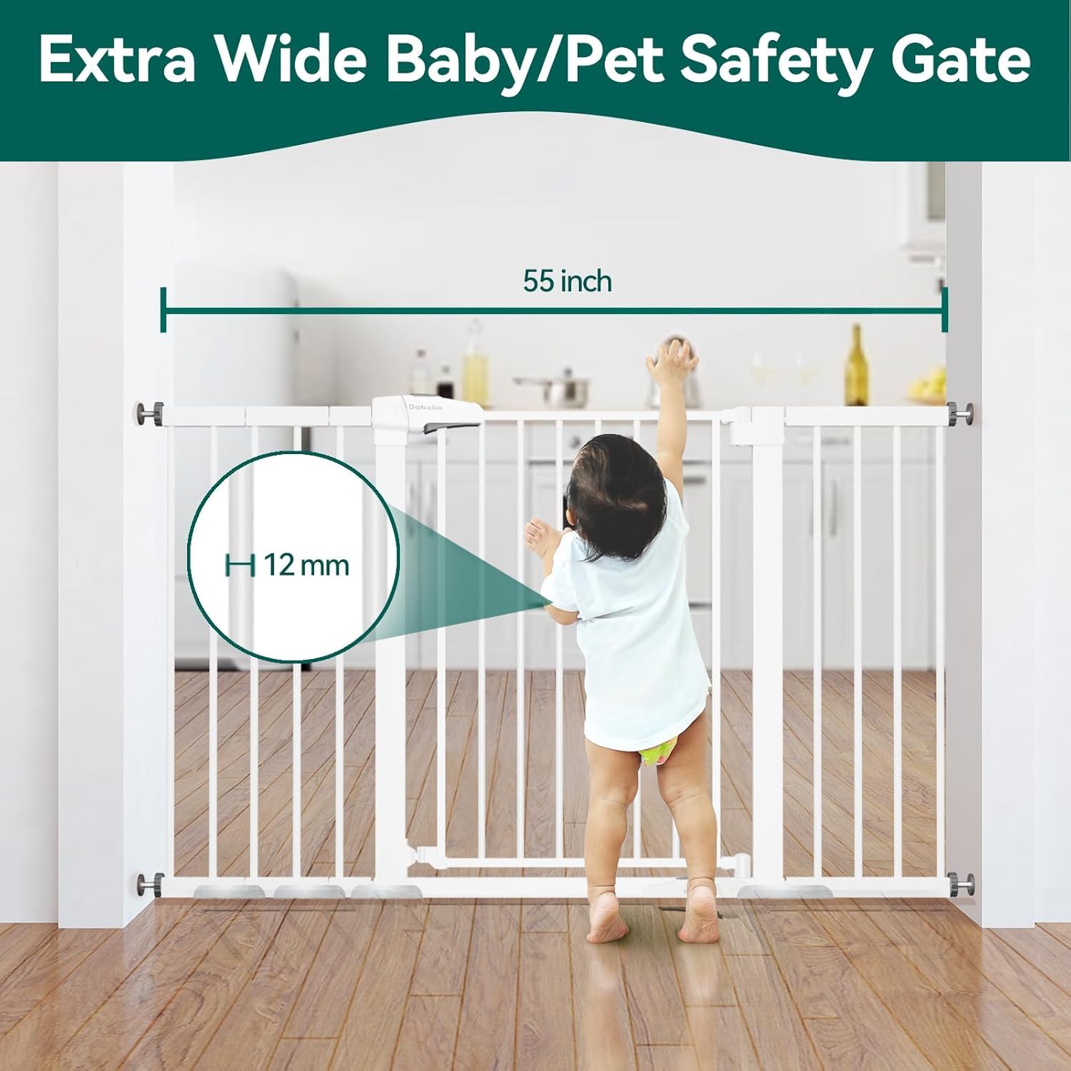 BABELIO PressGuard P7 gate showing pressure-mounted setup for easy installation.