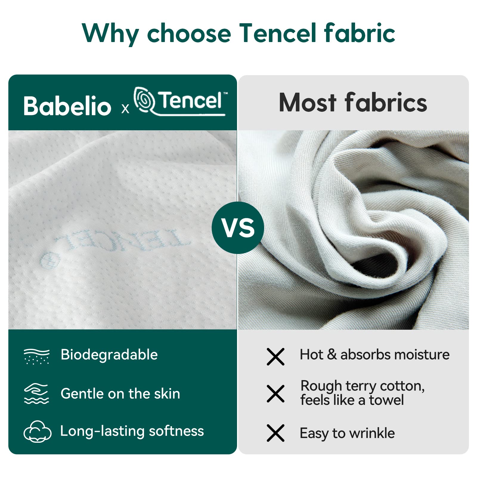 BABELIO removable cover with zipper enables easy cleaning and maintenance.