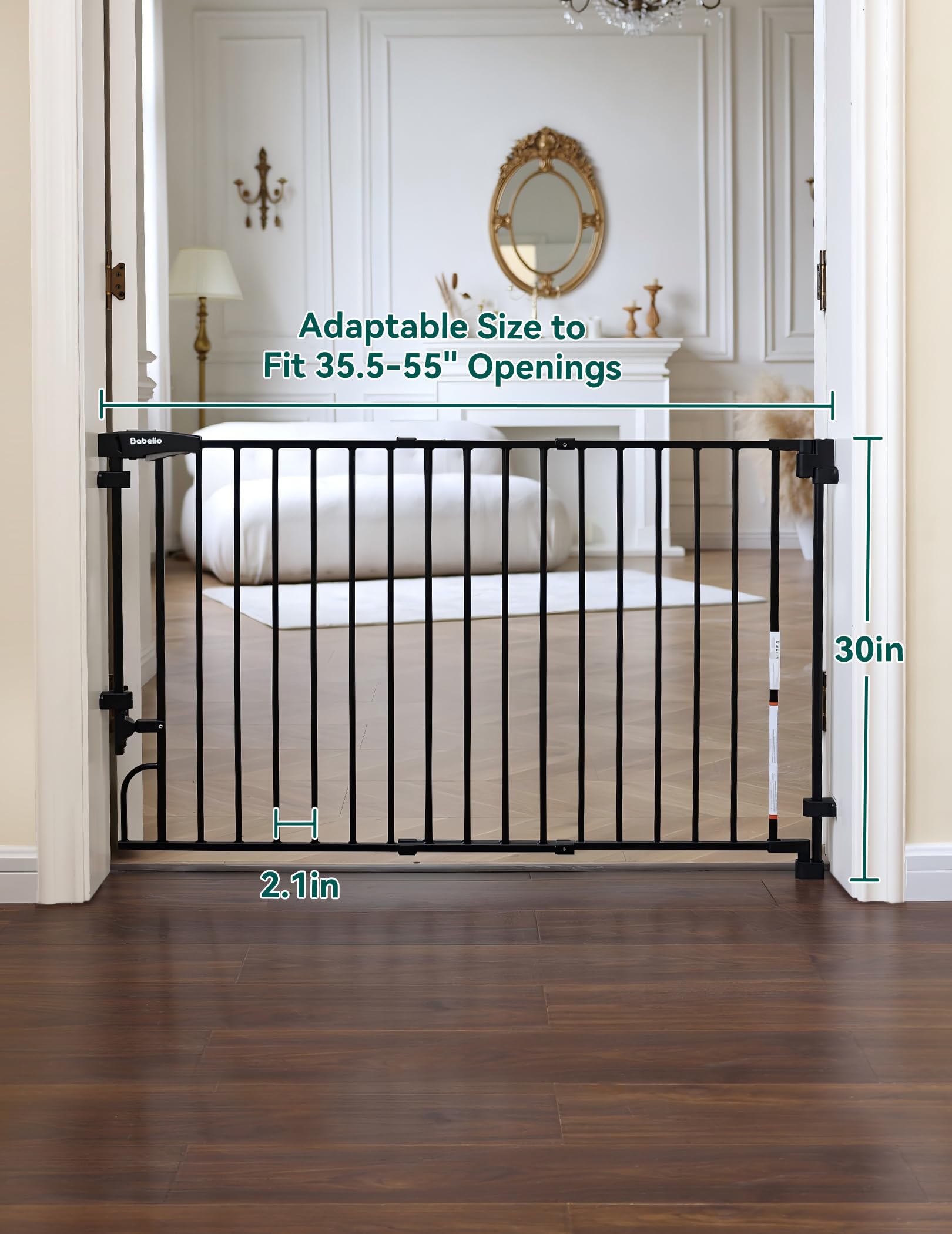 Babelio plastic pads protect walls when fitting against skirting