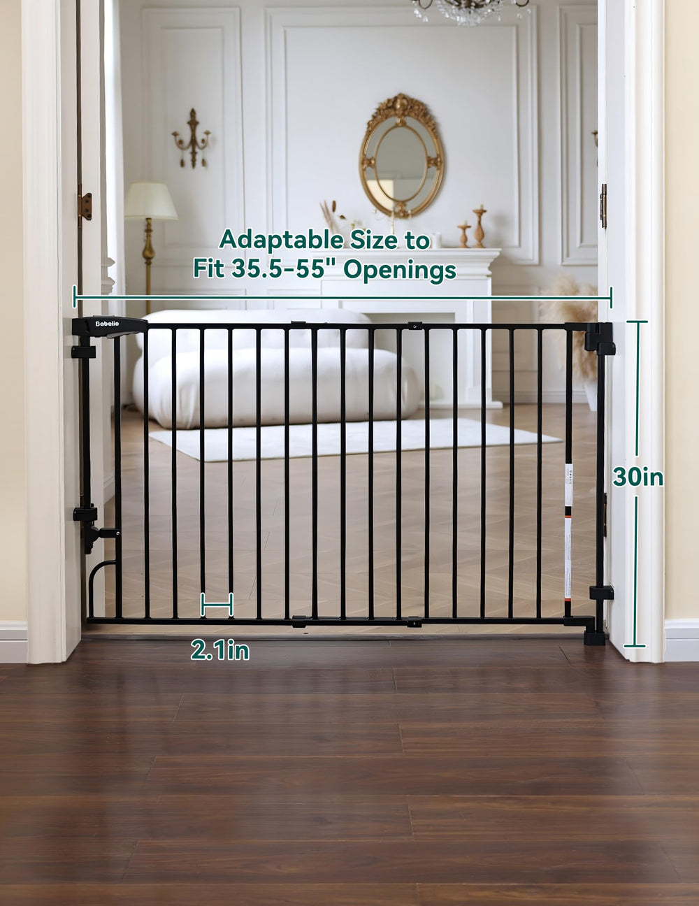 Babelio plastic pads protect walls when fitting against skirting