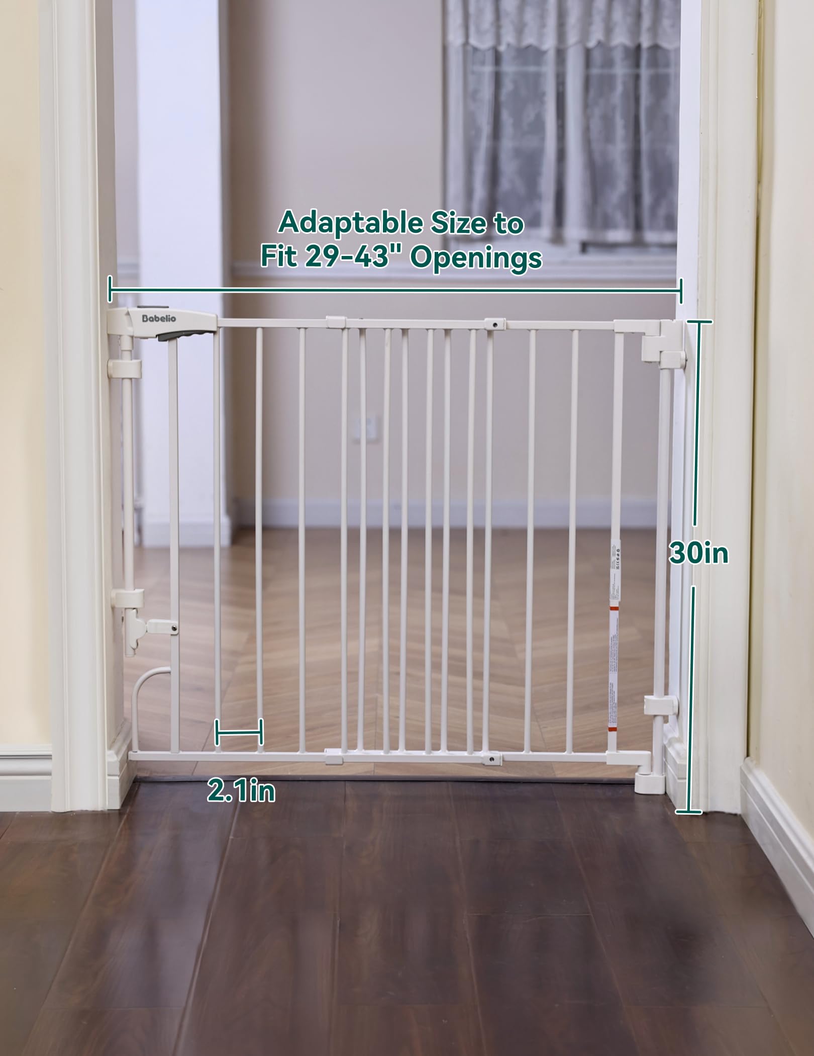 BABELIO skirting pads included for safe mounting on walls.